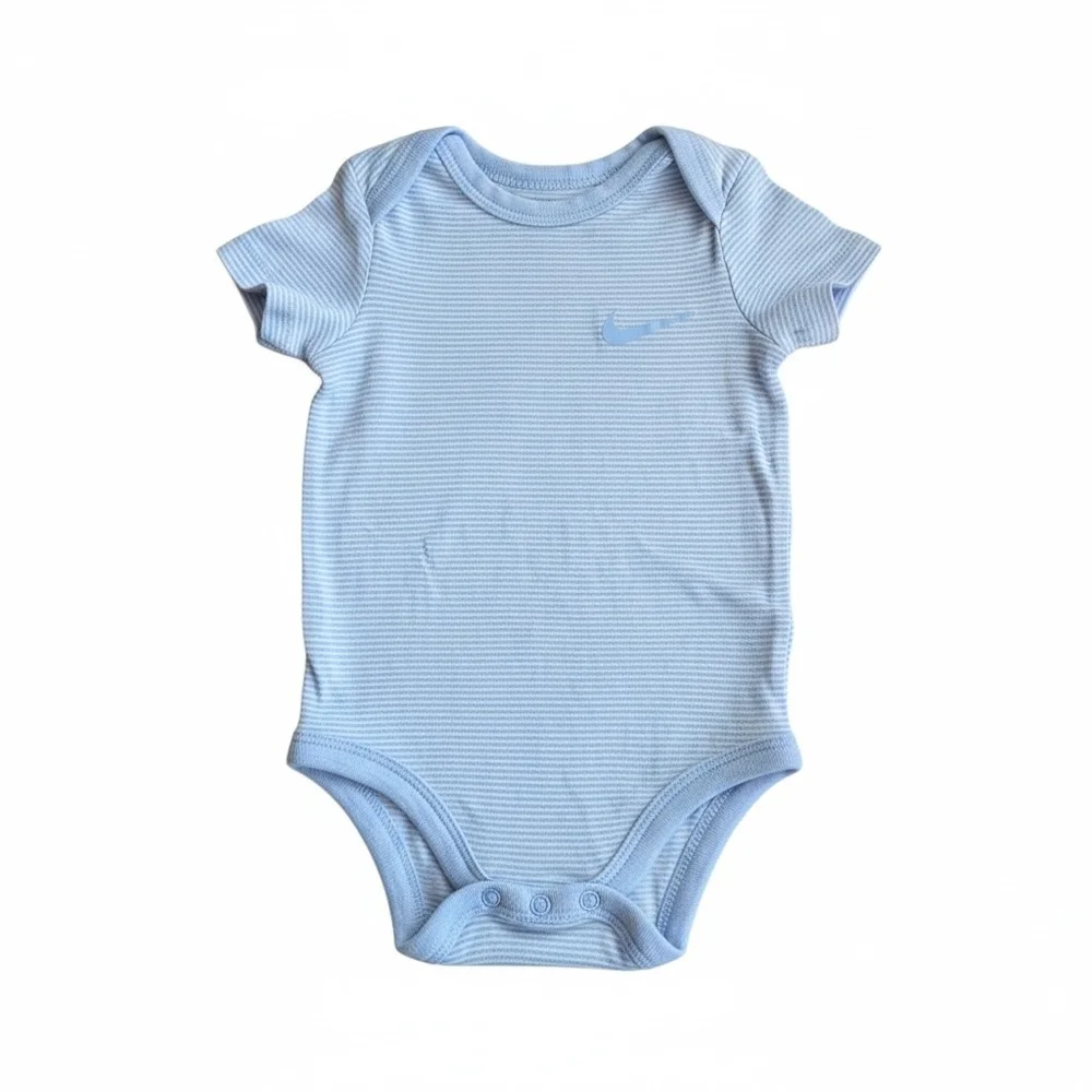 Nike Baby 2-Piece Set 3M Cobalt Bliss Striped Bodysuit & Jogger Pants - Picture 2 of 4